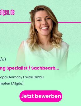 Pricing Spezialist / Sachbearbeiter Preis- und Angebotskalkulation (m/w/d) - Kempten (Allgäu)