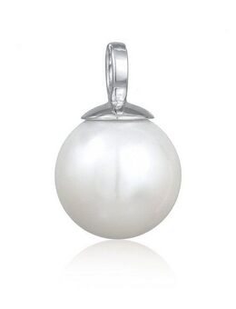 Nenalina Kettenanhänger Basic Muschelkernperle Klassisch Rund 925 Silber