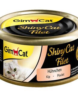 Sparpaket GimCat ShinyCat Filet Dose 12 x 70 g - Hühnchen