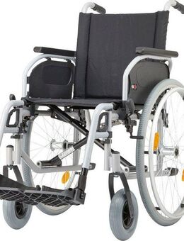 Bischoff & Bischoff Transportrollstuhl S-Eco 300, variable Sitzbreiten, abschwenkbare Beinstützen, Ankipphilfe
