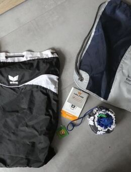 Sportbeutel, Sporttasche, Erima schwarz-weiß, Spiegelburg Fußball echte Helden, Halfar Zugbeutel - Bibertal