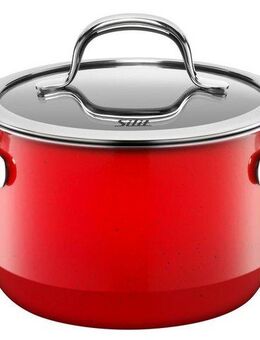 Silit Fleischtopf Passion red, Kochtopf Induktion schneid- und kratzfest, Silargan®, für alle gänigen Herdarten geeignet, Made in Germany