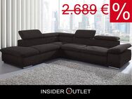 Ecksofa 272x226cm Schlaffunktion schwarz Microfaser Couch Bettfun - Köln