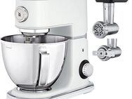 WMF Küchenmaschine Profi Plus, weiß, 1000 W, 5 l Schüssel, mit Fleischwolf+Spritzgebäckvorsatz Wert ca. 95,-€