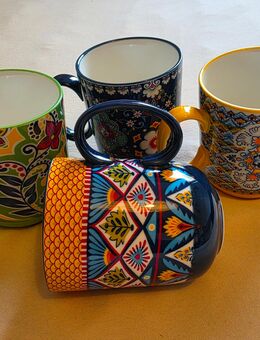 4 Tassen Henxfen Lead Kaffeebecher Bohemian Style - Hannover Ricklingen
