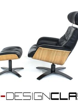 wie neu, skandinavischer Lounge Chair, Relax Chair, Funktions- Sessel in Leder und Eiche, Neupreis 1999,- Euro - Hamminkeln Zentrum