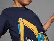 KIDSWORLD T-Shirt Kurzarm, Basic-Passform, mit stylischem Druck, mit Rippbündchen