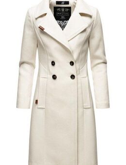 Navahoo Wintermantel Wooly edler Damen Trenchcoat in Wollmantel-Optik