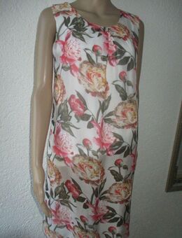 NEU * Antik * Rosen * Blumen * Blüten * Romantik * Cocktail * Seiden- Chiffon * Etui * Träger * Kleid "CARTOON" Gr. 36- 38/ S weiß * pink * grün * - Riedlingen