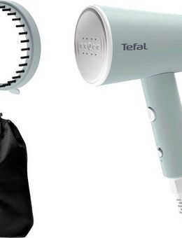 Tefal Dampfbürste DT1034 Origin Travel Dampfglätter, 1200 W, 20 g/Min. Dampfabgabe, 1200 W, klappbar, einsatzbereit in 25 Sekunden, 70 ml Tank, Weiß/Eukalyptus