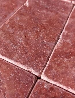 Travertin Rosso 7,5x15x1cm Naturstein Fliesen zum Bestpreis 46€/qm - Buseck