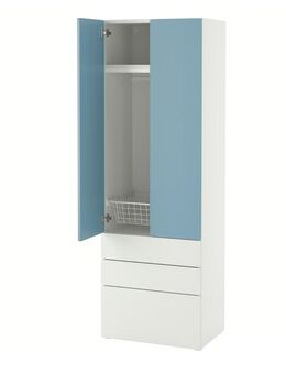 Ikea Smastad/Stuva Kleiderschrank, Blau/Weiß - Duisburg