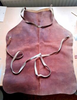 Alte Vintage Lederschürze Braun mit Stempel Herkunft: Europa, ca. 1900er/1940er Jahre - Delmenhorst