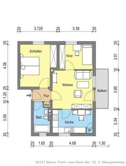 Gelegenheit: günstig geschnittene 3-Zimmer-Wohnung - Mainz
