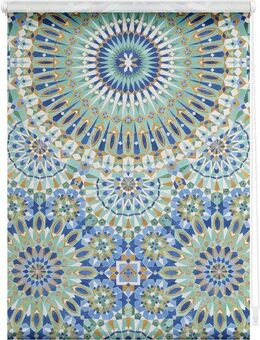 Seitenzugrollo Rollo Klemmfix, ohne Bohren, blickdicht, Orientalische Muster, LICHTBLICK ORIGINAL, blickdicht, freihängend, Klemmfix