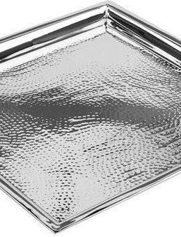 Fink Tablett NAGANO, Edelstahl, (1-tlg), Dekotablett, Dekoaccessoires, silberfarben