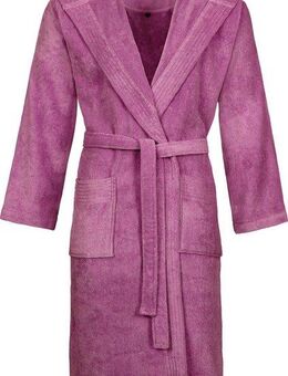 Vossen Unisex-Bademantel Vegan Life, ideal für Sauna & Spa, Hotelbademantel, Morgenmantel, Langform, Webfrottier, Kapuze, Gürtel, für Damen & Herren, mit Kapuze, VEGAN