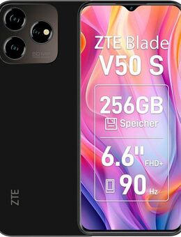 ZTE Blade V50S Smartphone (16,76 cm/6,6 Zoll, 256 GB Speicherplatz, 50 MP Kamera)