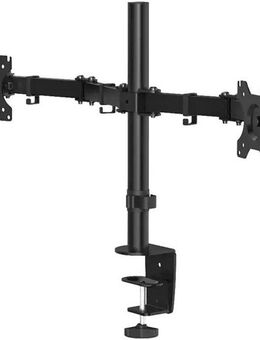 Hama Monitor-Halterung Bildschirmhalterung, 2 Monitore, 13"-32" Doppelarm, (bis 32 Zoll)