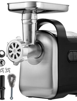 Elektrischer Fleischwolf 550W – Edelstahl Fleischmaschine mit 3 kg/min Kapazität Set3452 - Wuppertal