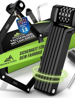 MUNATURA Faltschloss Fahrrad Fahrradschloss Zahlenschloss 90cm - Birkenfeld (Baden-Württemberg)