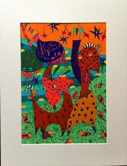 OriginalGemälde v. JOHANN LESCHINKOHL (1948), "Zwei wandernde Wesen" (2019)!! - Berlin