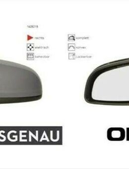 AUSSENSPIEGEL SPIEGEL RECHTS ELEKTRISCH OPEL ASTRA H GTC 1428219 - Dortmund Wickede