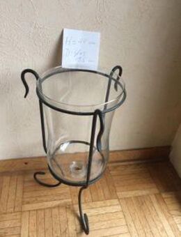 Glasgefäß/ Einsatz mit Metallgestell - Emsdetten Zentrum