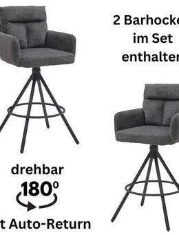 Stolkom Sp.z.o.o. Barhocker Sofia (Set, 2 St), Komfortsitzhöhe 70 cm, 180°drehbar Auto Return funktion