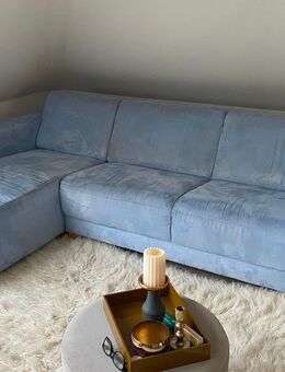 Sofa zu verschenken, Ecksofa hellblau - Hamburg