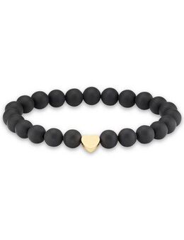 Firetti Armband Schmuck Geschenk Herz Element, Steinarmband, Partnerarmband, Made in Germany - mit Onyx oder Tigerauge