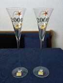 2 Sektflöten von Silvester 2000. Sektgläser in 34131