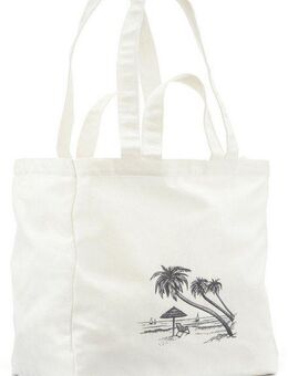 Vivance Shopper Strandtasche, Sommertasche, Schultertasche, Badetasche mit Palmenmotiv VEGAN