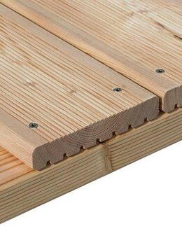 BM Massivholz Terrassendielen, 12 m², BxL: je 14x200 cm, 24 mm Stärke, mit Unterkonstruktion