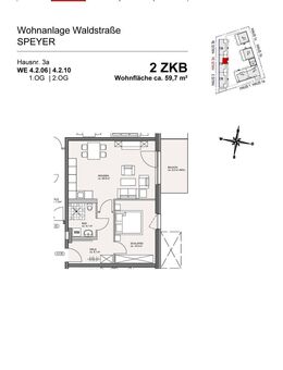 ******* NUR MIT WOHNBERECHTIGUNGSSCHEIN ******* 2-ZKB Neubau Wohnung - Speyer