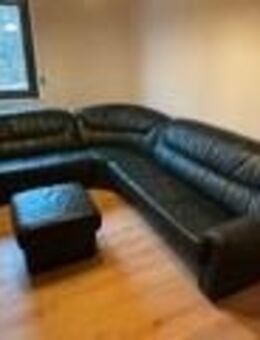 dunkelgrüne Ledergarnitur - Münchberg Zentrum