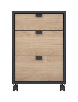 INOSIGN Rollcontainer Sign Rollwagen Rollschrank verschiebarer Transportbehälter, Zweifarbiges Design, 3 Schubladen, verschiebbar, Höhe 60 cm