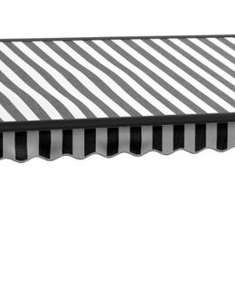 Markise Halbkassette elektrisch mit Fb. neu unmontiert wetterbeständig, Alu 1 Handkurbel zusätzlich, 395 x 250 x 150 cm, Grau + Weiß 50% Nachlaß - Gladbeck
