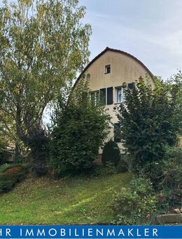 Für Naturliebhaber: Ein-/Zweifamilienhaus mit auffälliger Architektur, umgeben von viel Grün und unweit der Saale am Stadtrand von Bernburg - Bernburg (Saale)