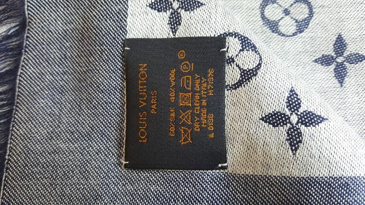 Louis Vuitton Schal blau denim