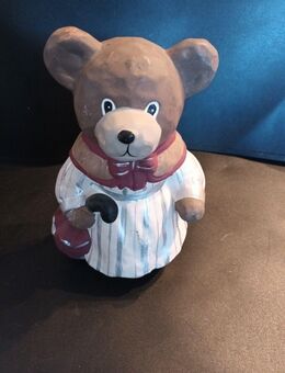 Teddybär Deko Keramik ca. 22cm hoch ca. 11cm breit ca. 12cm lang Bär - Essen