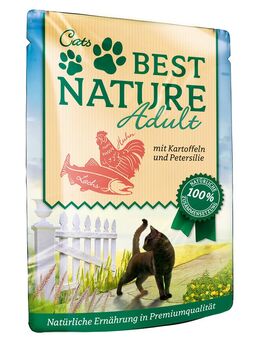 Sparpaket Best Nature Cat Adult 32 x 85 g - Lachs mit Huhn & Kartoffel