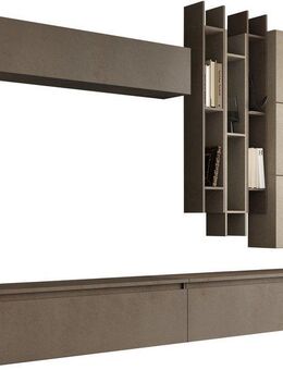 INOSIGN Wohnwand Infinity, 9tlg. Breite 276 cm, Höhe variabel, Schrankwand, Anbauwand, (2x Lowboard, Hängeschrank, 3x Wandregal, 3x Hängewürfel)