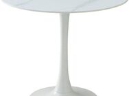 Stolkom Sp.z.o.o. Esstisch Josh Esszimmertisch rund Keramik, marmoriert, BxH 90x75 cm, Keramikoberfläche marmoriert, Wahlweise in weiß, grau oder schwarz