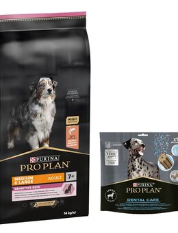 14 kg PURINA PRO PLAN Adult + 426 g Dental Care Snack für große Hunde gratis! - Medium Everyday Nutrition