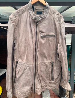 Lederjacke-grau-braun - Wesel