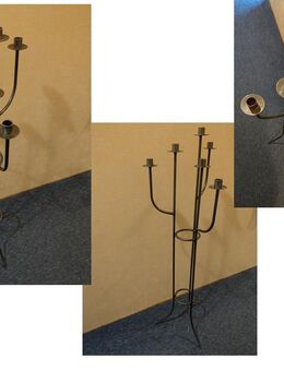 Kerzenständer * Leuchter * Kandelaber * altsilber / grau * wohnen * Kerze * Geschenk - Berlin