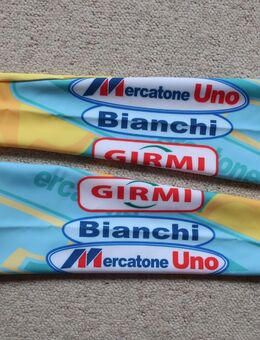 1 Paar Mercatone Uno Bianchi Armlinge Größe XL hellblau blau gelb weiß rot - Niddatal