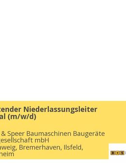 Stellvertretender Niederlassungsleiter überregional (m/w/d) - Ilsfeld