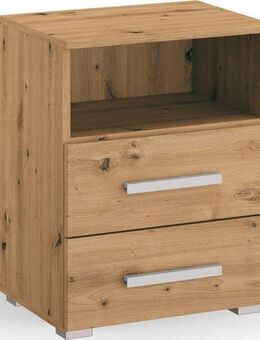 rauch Nachtkommode Nachttisch Nachtkonsole Nachtschrank KOLUNA mit Dekorfront, mit 2 Schubladen und Nische für viel Stauraum MADE IN GERMANY